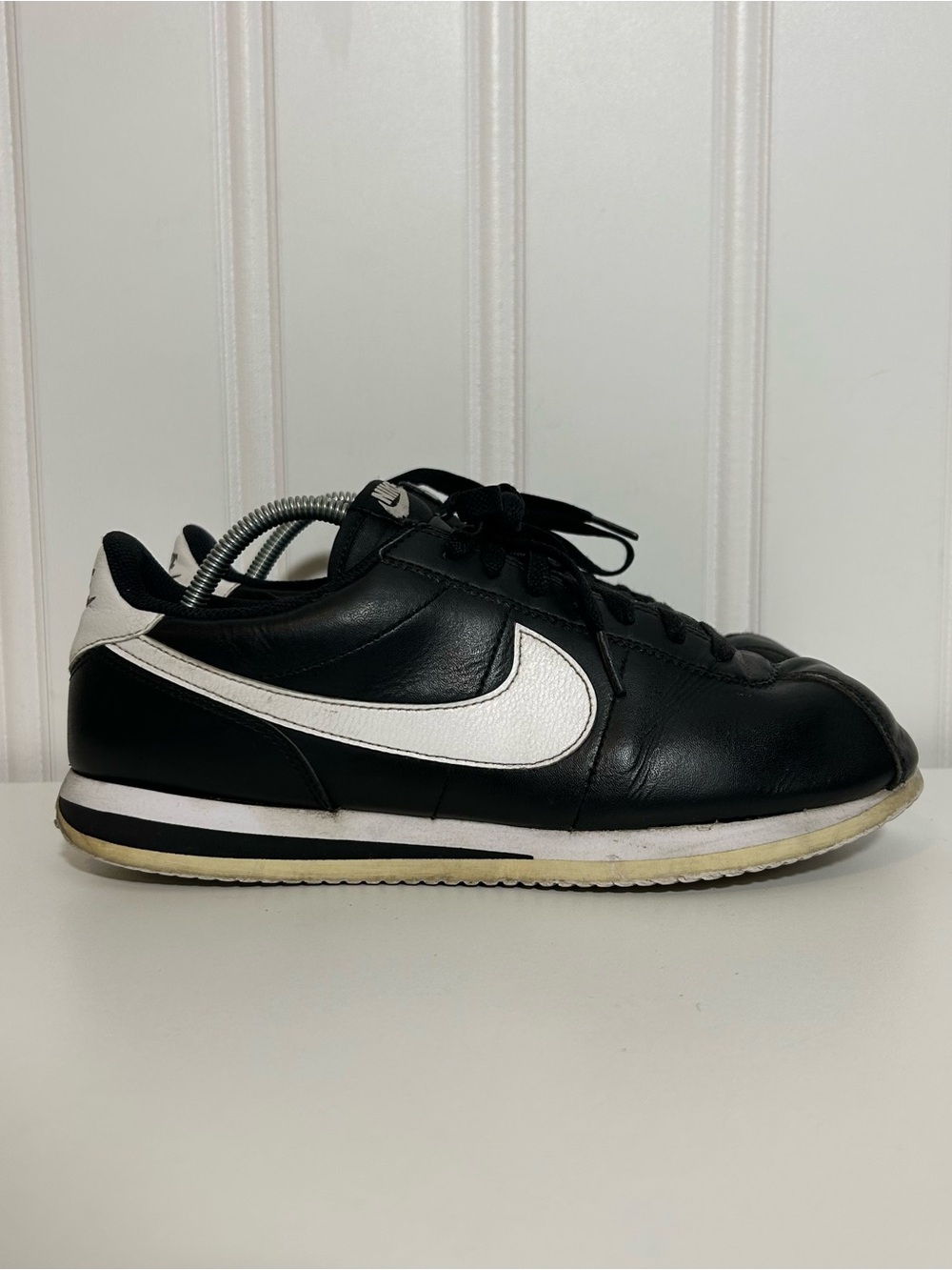 Nike Cortez black white leather